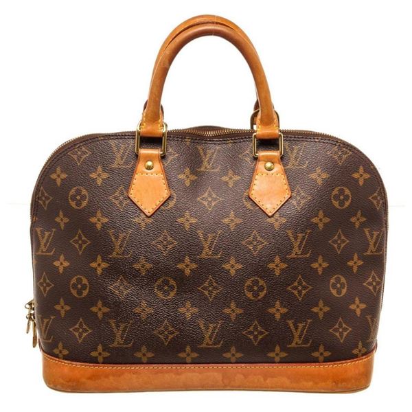 Louis Vuitton Brown Alma MM Satchel Bag