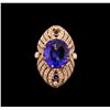 Image 2 : 15.02 ctw Tanzanite, Sapphire and Diamond Ring - 14KT Rose Gold