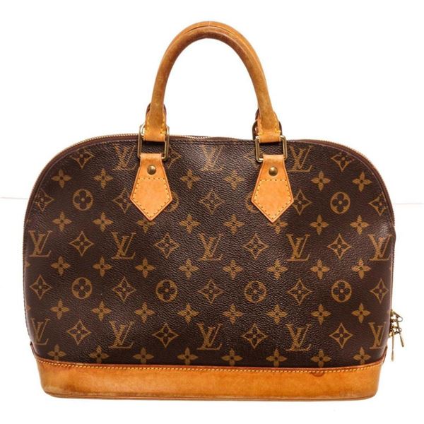 Louis Vuitton Brown Alma MM Satchel Bag