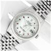 Image 3 : Rolex Mens Stainless Steel Mother Of Pearl Diamond & Ruby Datejust Wristwatch