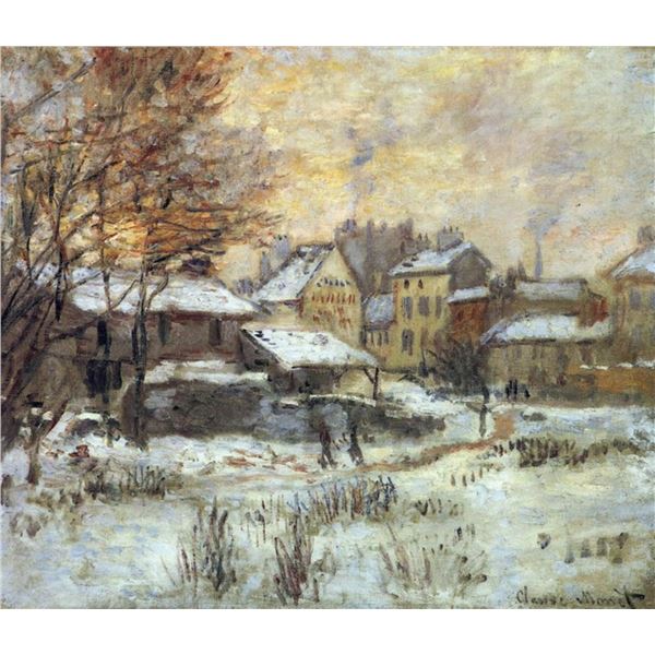 Claude Monet - Snow at Sunset, Argenteuil in the Snow