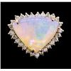 Image 2 : 7.51 ctw Opal and Diamond Ring - 14KT Rose Gold