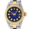 Image 1 : Rolex Ladies 2 Tone Blue Vignette Diamond Datejust Wristwatch