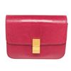 Image 1 : Celine Red Lizard Skin Leather Medium Box Shoulder Bag