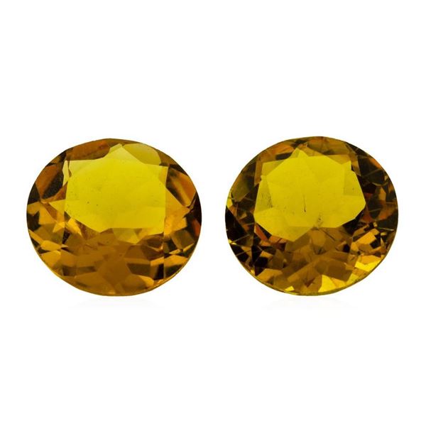 10.16 ctw.Natural Round Cut Citrine Quartz Parcel of Two