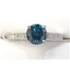 Image 1 : Certified Platinum Diamond(0.95Ct, I1, Blue) 20 Diamonds(0.25Ct, I2-I3, G-I) Ring