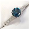 Image 2 : Certified Platinum Diamond(0.95Ct, I1, Blue) 20 Diamonds(0.25Ct, I2-I3, G-I) Ring