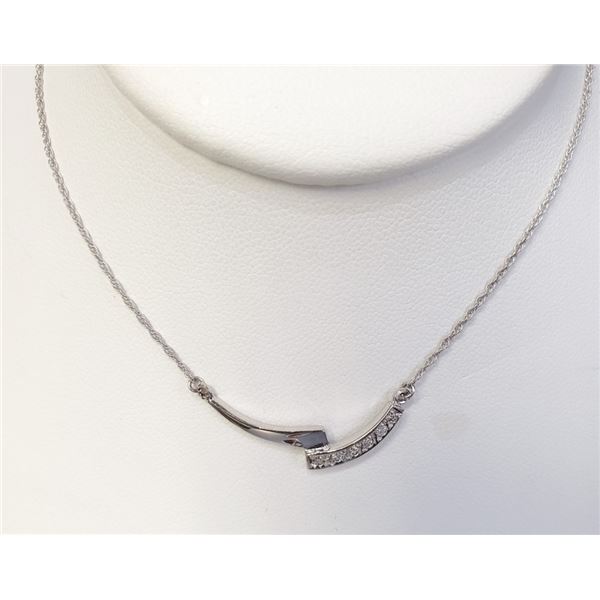 Certified 10K  6 Diamonds(0.1Ct,Si1-Si2,G-H) Necklace