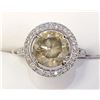 Image 1 : Certified 14K  Diamond(3.06Ct,Vs2,Fancy Deep Greeish Yellow)+0.4Ct Ring