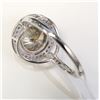 Image 5 : Certified 14K  Diamond(3.06Ct,Vs2,Fancy Deep Greeish Yellow)+0.4Ct Ring