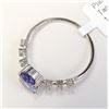 Image 4 : Certified Platinum Natural Tanzanite(1.5ct) Diamond(0.07Ct,I1-I2, G-H) Ring