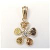 Image 1 : Certified 14K  Yellow Diamond(0.85Ct, I1-I3) Diamond(0.05ct) Pendant