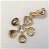 Image 3 : Certified 14K  Yellow Diamond(0.85Ct, I1-I3) Diamond(0.05ct) Pendant