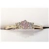 Image 1 : Certified 10K  Diamond(0.3Ct,I2,Fancy Pink)+0.3Ct Ring