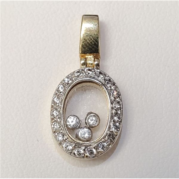$1200 14K  CZ Pendant