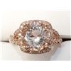 Image 1 : Certified 14K  Morganite(3.55ct) Diamonds(0.45Ct,I1-I2,F-G) Ring