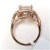 Image 5 : Certified 14K  Morganite(3.55ct) Diamonds(0.45Ct,I1-I2,F-G) Ring