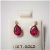 Image 1 : $180 10K  Ruby(1.04ct) Moissanite(0.06ct) Earrings