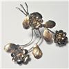 Image 1 : $150 Silver Vintage Flower Brooch