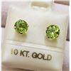 Image 1 : $120 10K  Peridot(1.2ct) Earrings