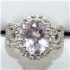 Image 1 : $280 Silver Amethyst Cz(2.7ct) Ring