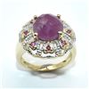 Image 2 : $300 Gold plated Sil Ruby(5.4ct) Ring