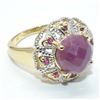 Image 3 : $300 Gold plated Sil Ruby(5.4ct) Ring