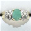 Image 1 : $200 Gold plated Sil Emerald(1.1ct) Ring