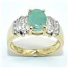 Image 2 : $200 Gold plated Sil Emerald(1.1ct) Ring