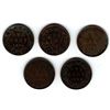 Image 1 : Canada 1 Cent Lot of 5 dates, all VF