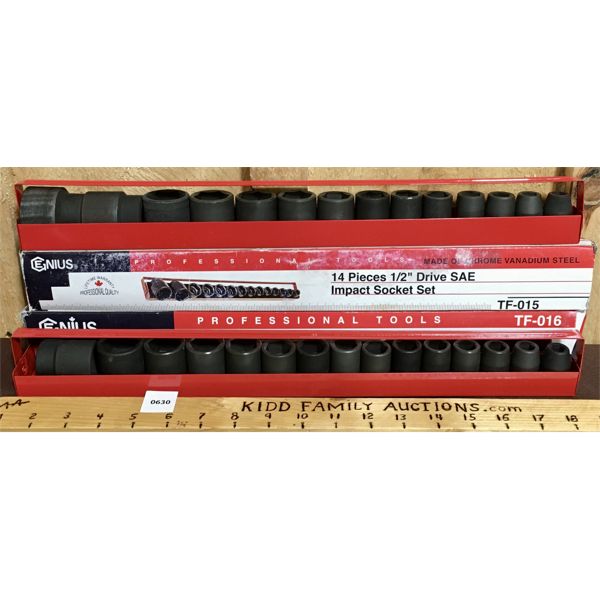 LOT OF 2 - GENIUS IMPACT SOCKET SETS