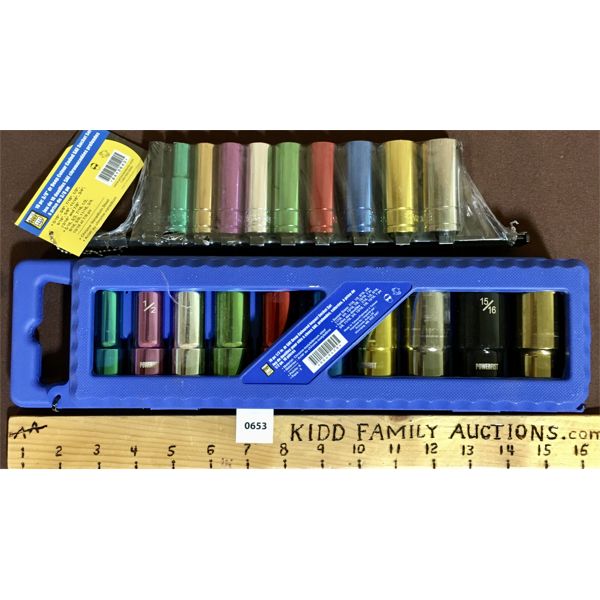 LOT OF 2 - POWER FIST COLOUR CODED SOCKET SETS