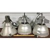 Image 1 : LOT OF 3 - METAL PENDANT SHOP LIGHTS - DIA APPROX 17in