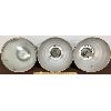 Image 2 : LOT OF 3 - METAL PENDANT SHOP LIGHTS - DIA APPROX 17in