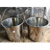 Image 1 : LOT OF 2 - STAINLESS STEEL BUCKETS