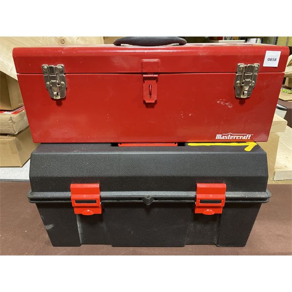 LOT OF 2 - MC METAL / POLY TOOL BOXES 