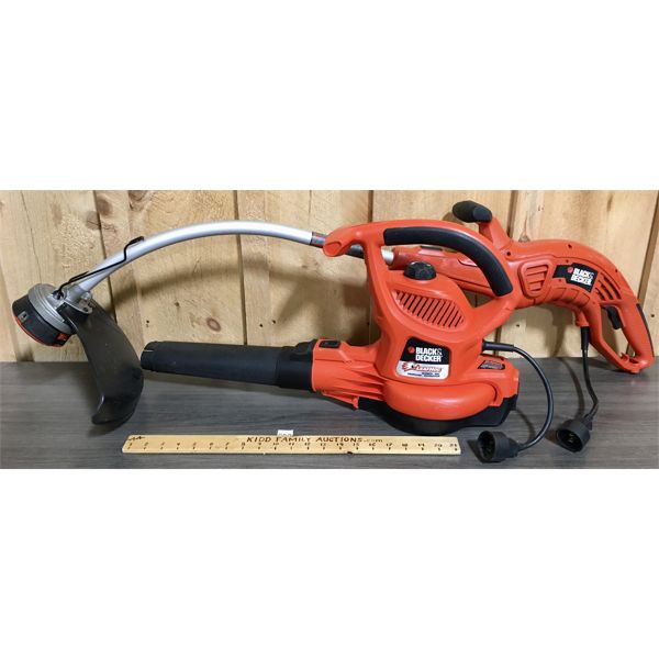 LOT OF 2 - CORDED BLACK & DECKER TRIMMER AND LEAF BLOWER