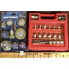 Image 1 : LOT OF 2 - MASTERCRAFT 10 PIECE BRUSH SET AND HICKORY ROUTER BITS - AS NEW