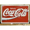 Image 1 : COCA-COLA DOUBLE SIDED PLASTIC SIGN - 17.5IN X 12IN