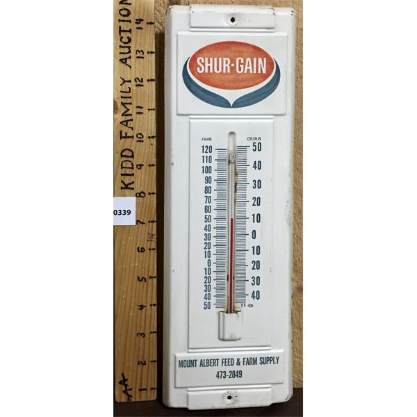 SHUR-GAIN METAL THERMOMETER - 14IN