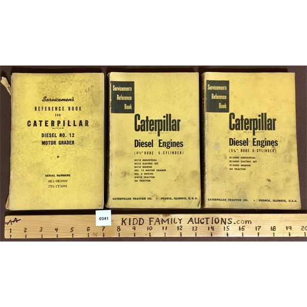 LOT OF 3 - CATERPILLAR SERVICEMEN'S REFERENCE BOOKS