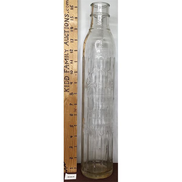 SHELL MOTOR OIL IMP QT GLASS BOTTLE  - 15.5IN 