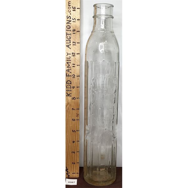 SHELL MOTOR OIL IMP QT GLASS BOTTLE  - 15.5IN 