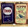 Image 1 : LOT OF 2 - TIDEX MOTOR AND HIPPO OIL GAL CANS 