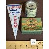 Image 1 : LOT OF 3 - CFGM PENNANT, PLAYERS TOBACCO TIN AND LITTLE HELPERS TIN COIN BANK