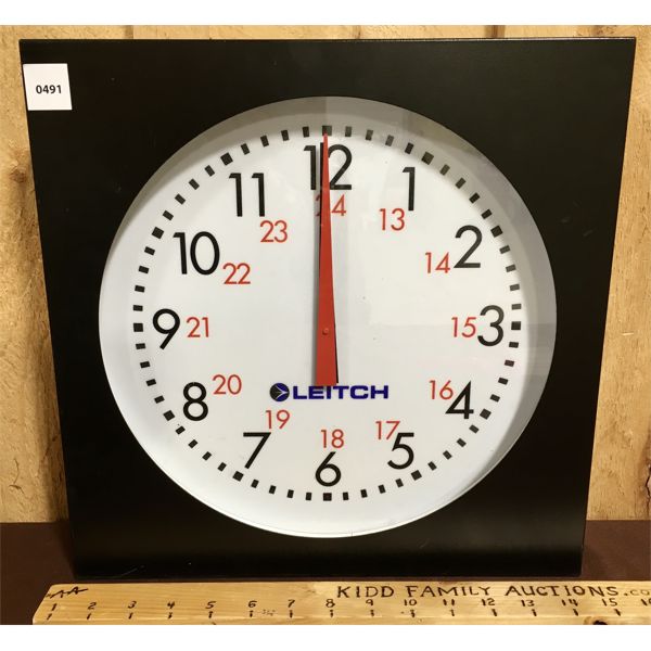 LEITCH TIME CODE CLOCK - 14in X 14in X 2.5in
