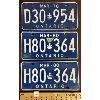 Image 1 : LOT OF 3 - ONTARIO LICENSE PLATES - 1976 AND 80