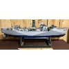 Image 1 : LARGE WOODEN MILITARY BATTLESHIP MODEL RC BOAT - 49in LONG