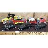 Image 2 : LOT OF 5 - CORGI AND MAJORETTE DIECAST TAXIS AND FIRETRUCKS 