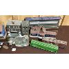 Image 2 : JOB LOT - HANDMADE TRAIN SET BUILDINGS W/ TRACK AND TRAIN ACCESSORIES